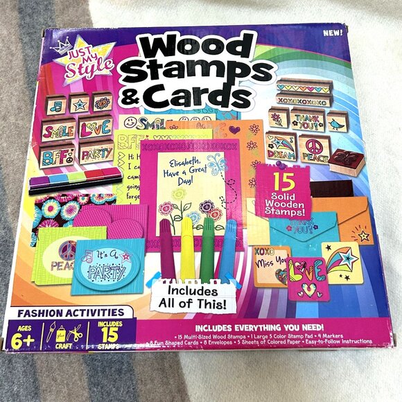 Wood Stamps and Cards Craft Kit - Picture 1 of 3